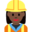 woman construction worker, dark skin tone